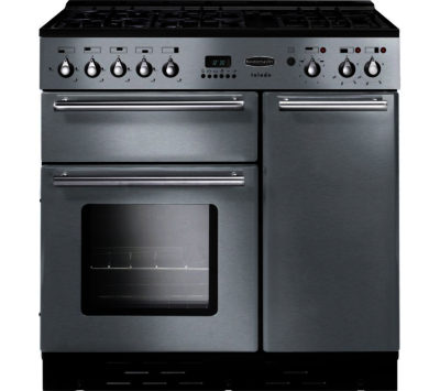 RANGEMASTER  Toledo 90 Gas Range Cooker - Stainless Steel & Chrome